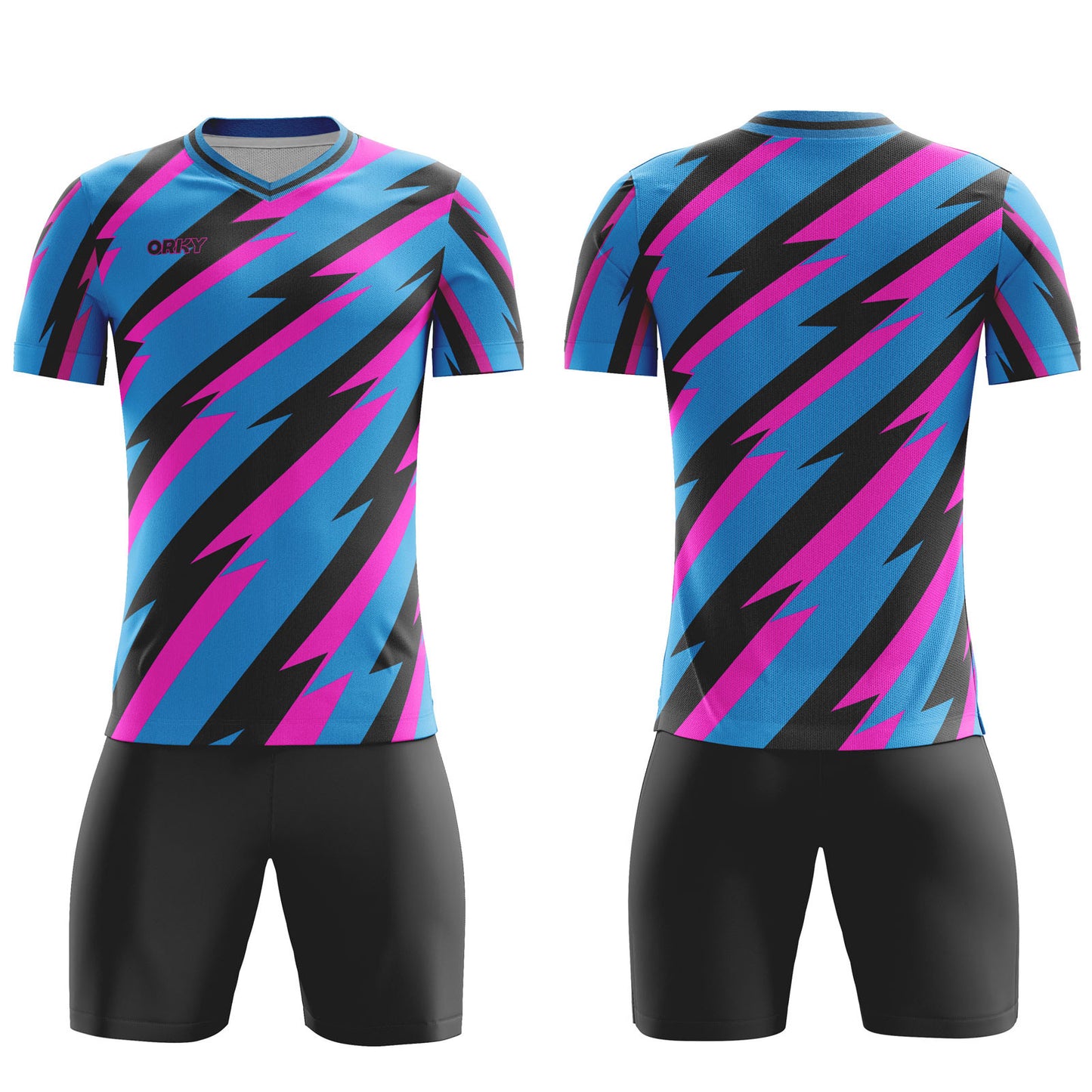 ORKY Customize Soccer Jersey with Short Men Team Uniform Bicolor Lighting