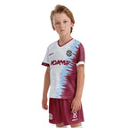 ORKY Boys Soccer Shirt with Short Personalize Name Number Girls Team Uniform Rock White