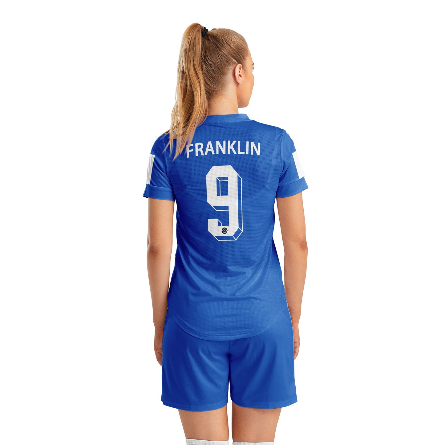 ORKY Women Soccer Shirt Short Customize Name Number Match Uniform Windward Blue