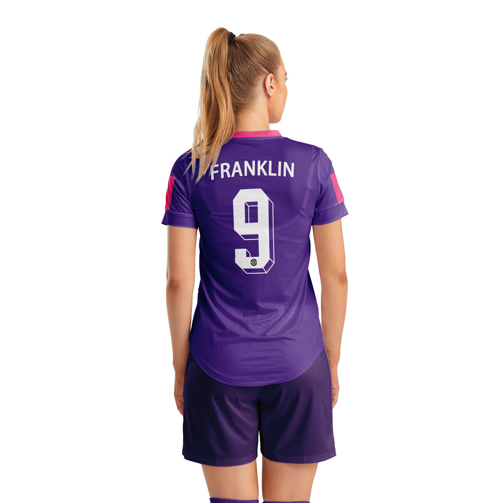 ORKY Women Soccer Shirt Short Customize Name Number Match Uniform Windward Purple Secondary image