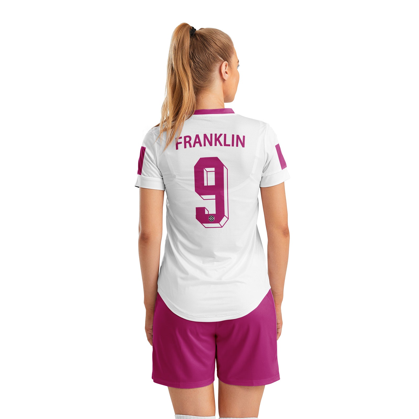 ORKY Women Soccer Shirt Short Customize Name Number Match Uniform Windward White Secondary image