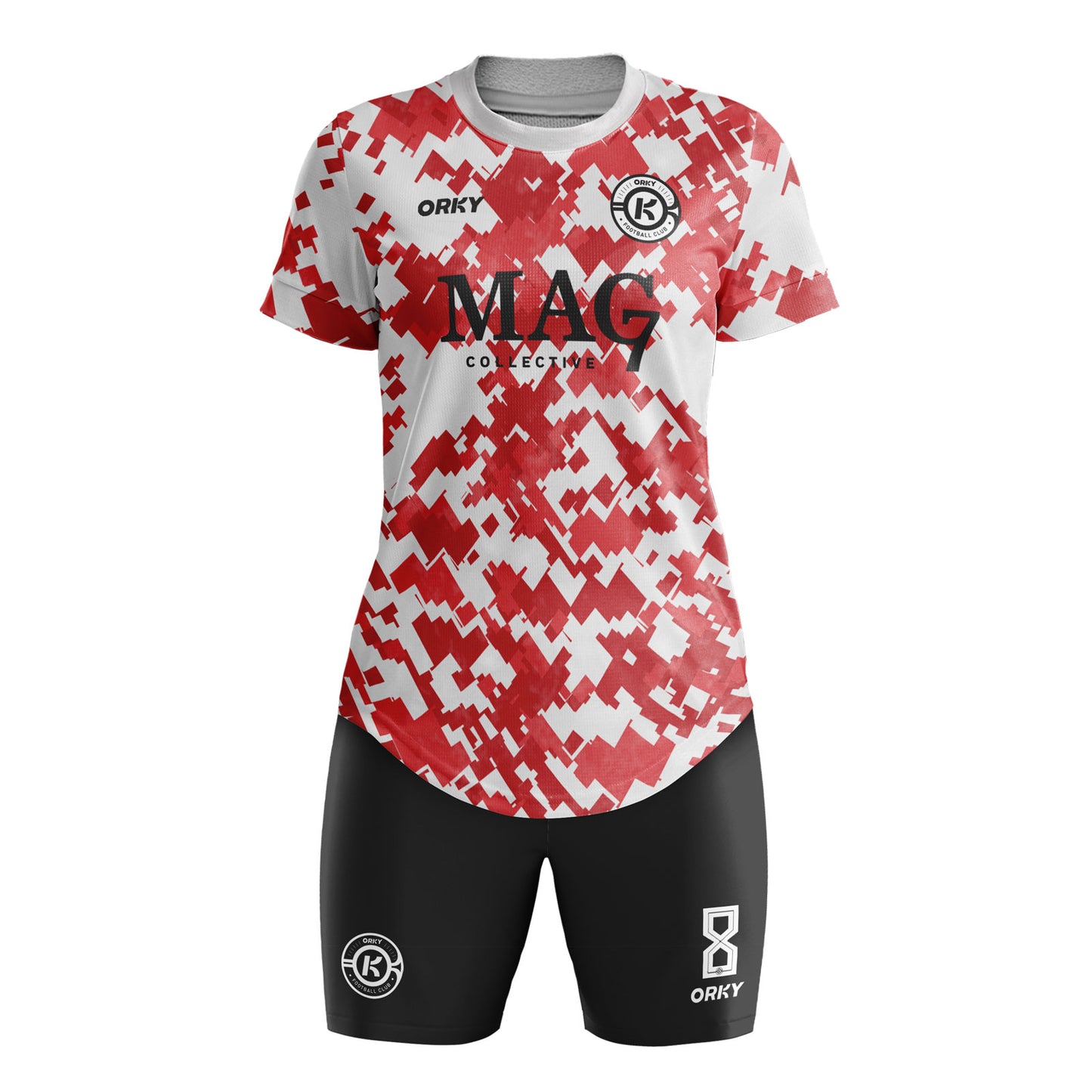 ORKY Women Soccer Jersey with Short Customize Name Number Team Uniform Camo