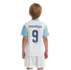 ORKY Kids Soccer Shirt Short Customize Name Number Boy Girl Match Uniform Freeze White