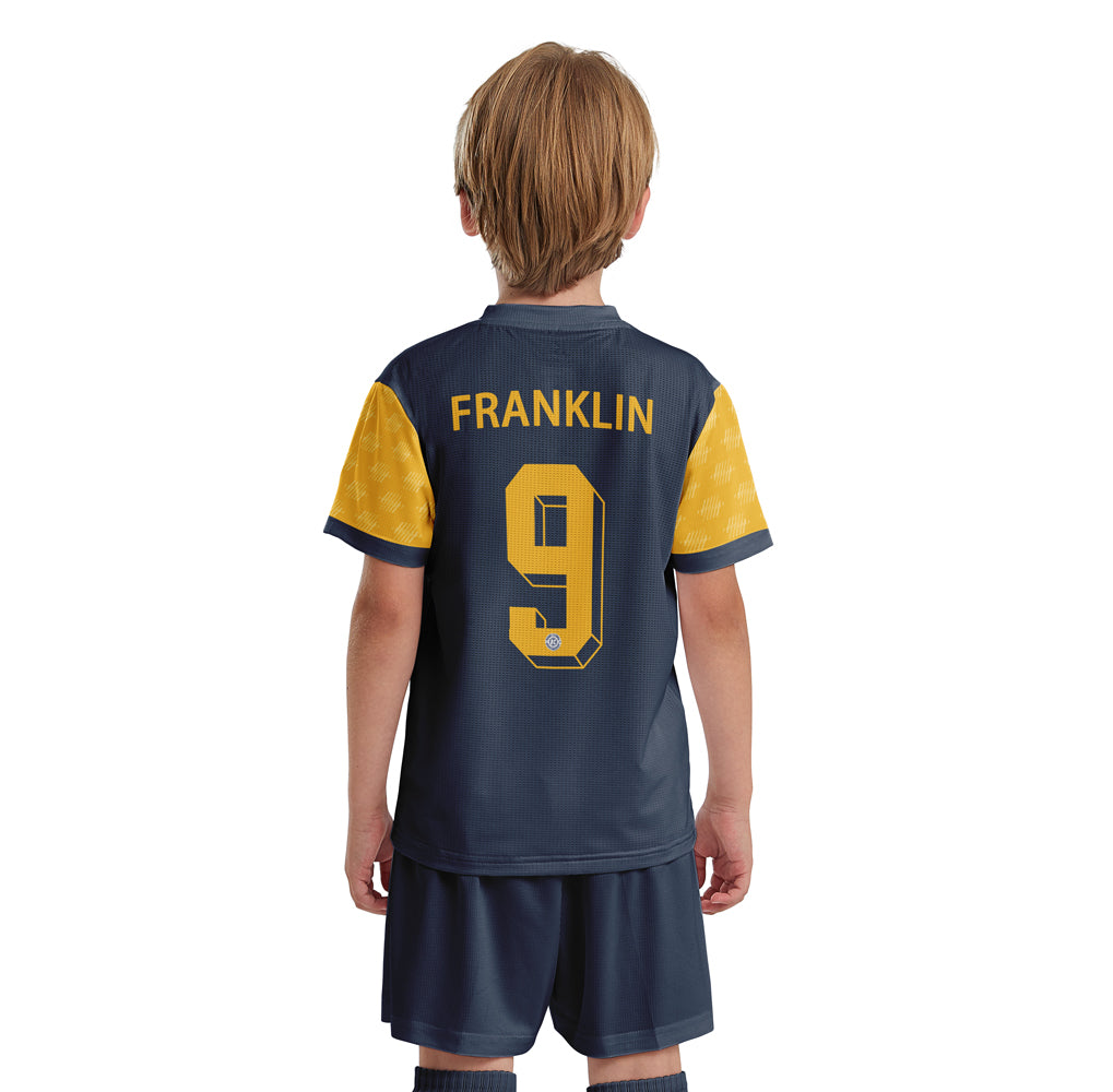 ORKY Customize Girls Soccer Jersey with Short Personalize Name Boys Training Futbol Suit Freeze Yellow Secondary image
