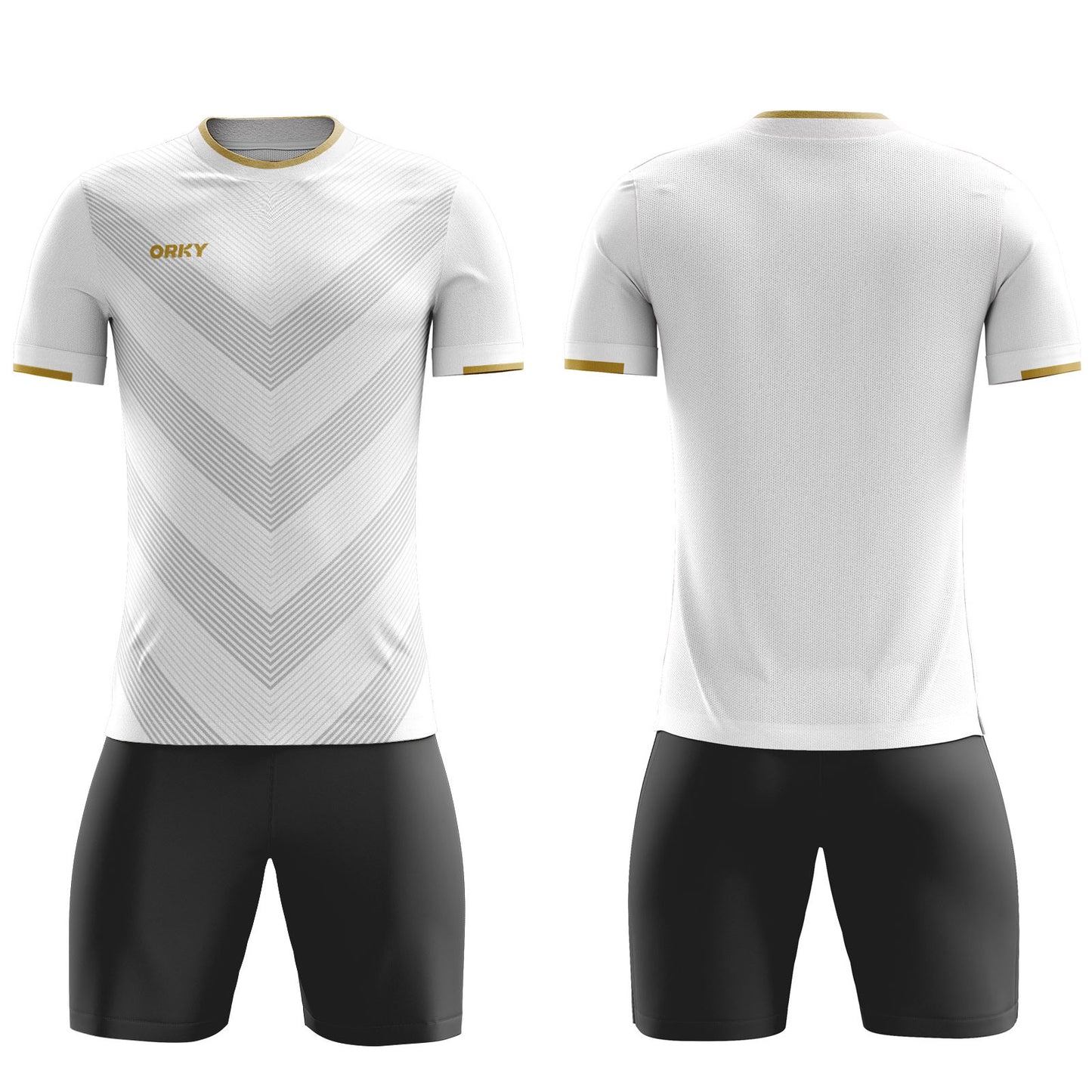 ORKY Custom Made Soccer Jersey with Short Training Camp Uniform Down Angle