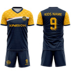 ORKY Customize Girls Soccer Jersey with Short Personalize Name Boys Training Futbol Suit Freeze Yellow