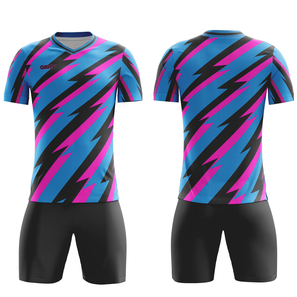 ORKY Customize Soccer Jersey with Short Men Team Uniform Bicolor Lighting