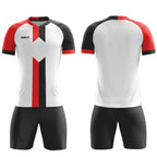 ORKY Customize Soccer Jersey with Short Men Team Uniform Black Red Arrow