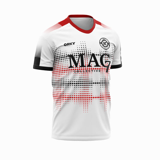 ORKY Customize Soccer Jersey with Short School Team Uniform Pixel White