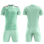 ORKY Men Soccer Jersey with Short Personalize Design Football Team Uniform Green Checker