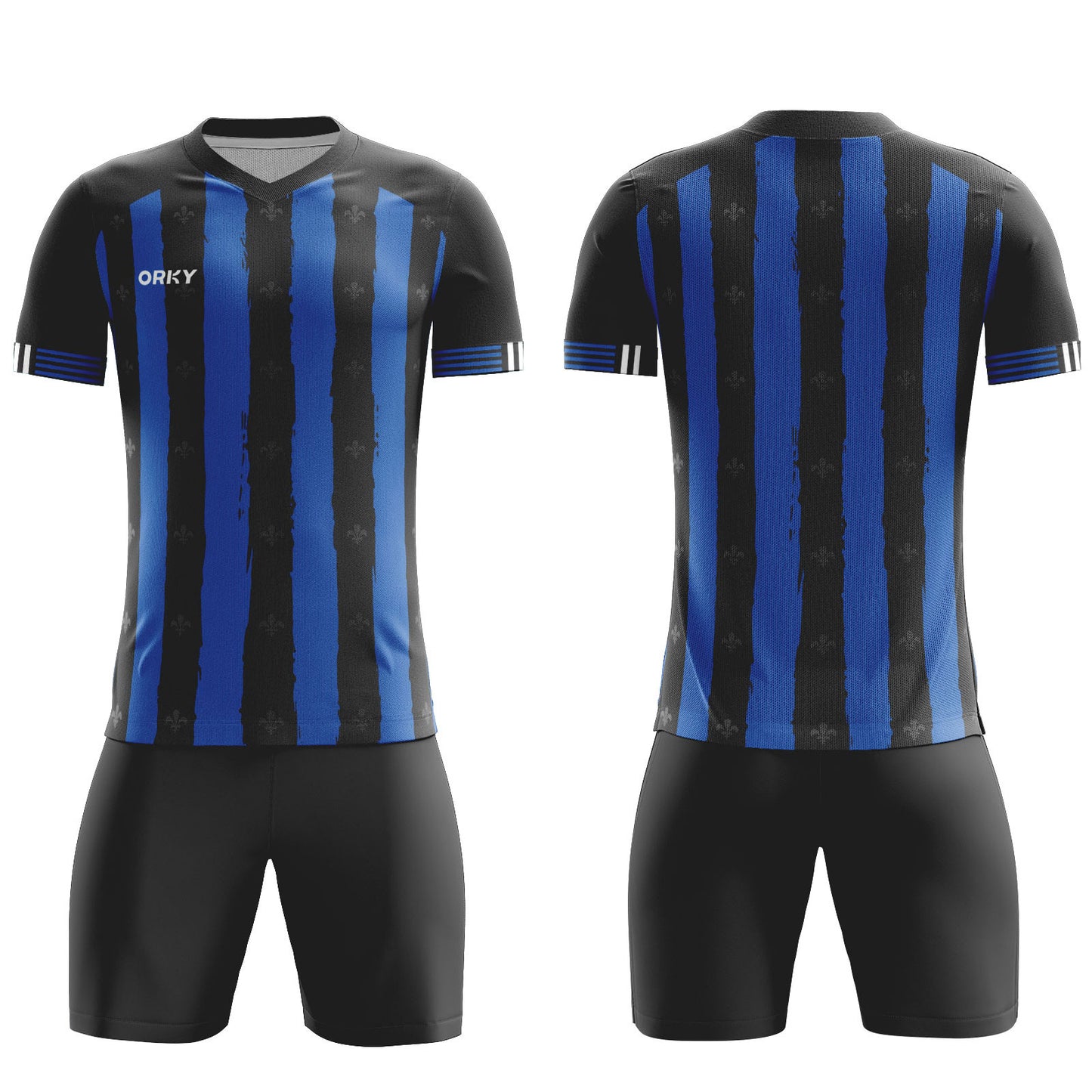 ORKY Men Soccer Shirt with Short Personalize Name Number Team Uniform Milan