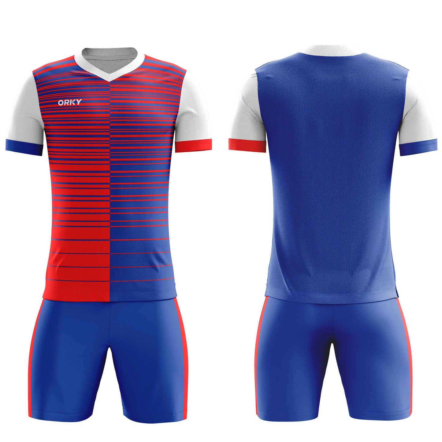 ORKY Customize Soccer Jersey with Short Unique Team Uniform Montage Bl