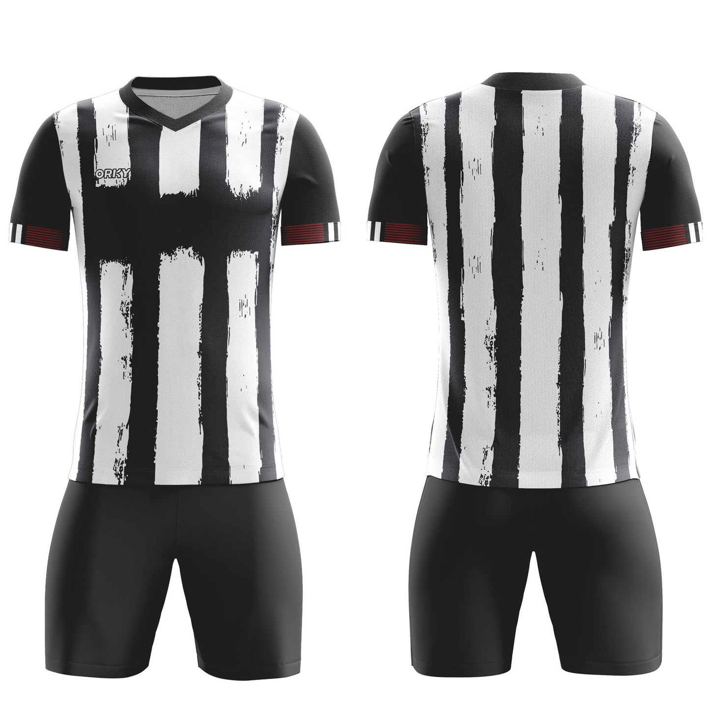 ORKY Men Custom Football Jersey with Short Kids Training Match Full Uniform Paw Print