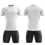 ORKY Men Custom Football Jersey with Short Kids Training Match Full Uniform Shadow Checker