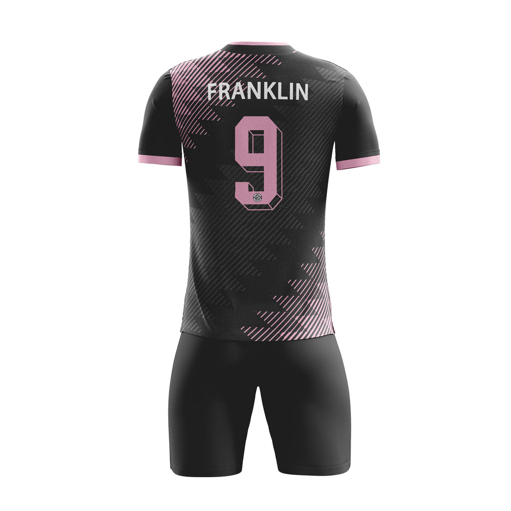 ORKY Boys Soccer Shirt with Short Personalize Name Number Team Uniform Cracks Black
