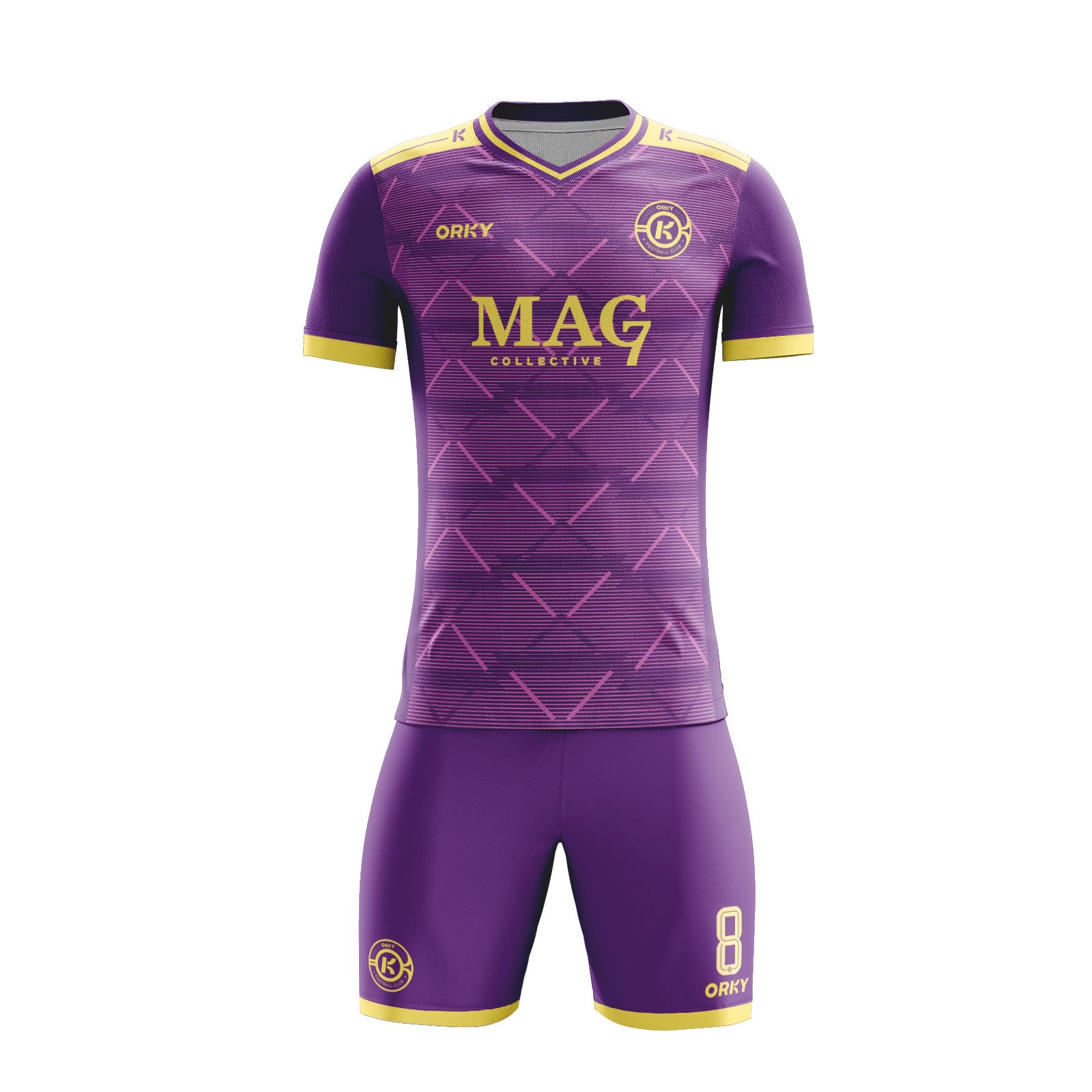 ORKY Personalize Name Number Soccer Jersey with Short Dragonfly Blue Secondary image