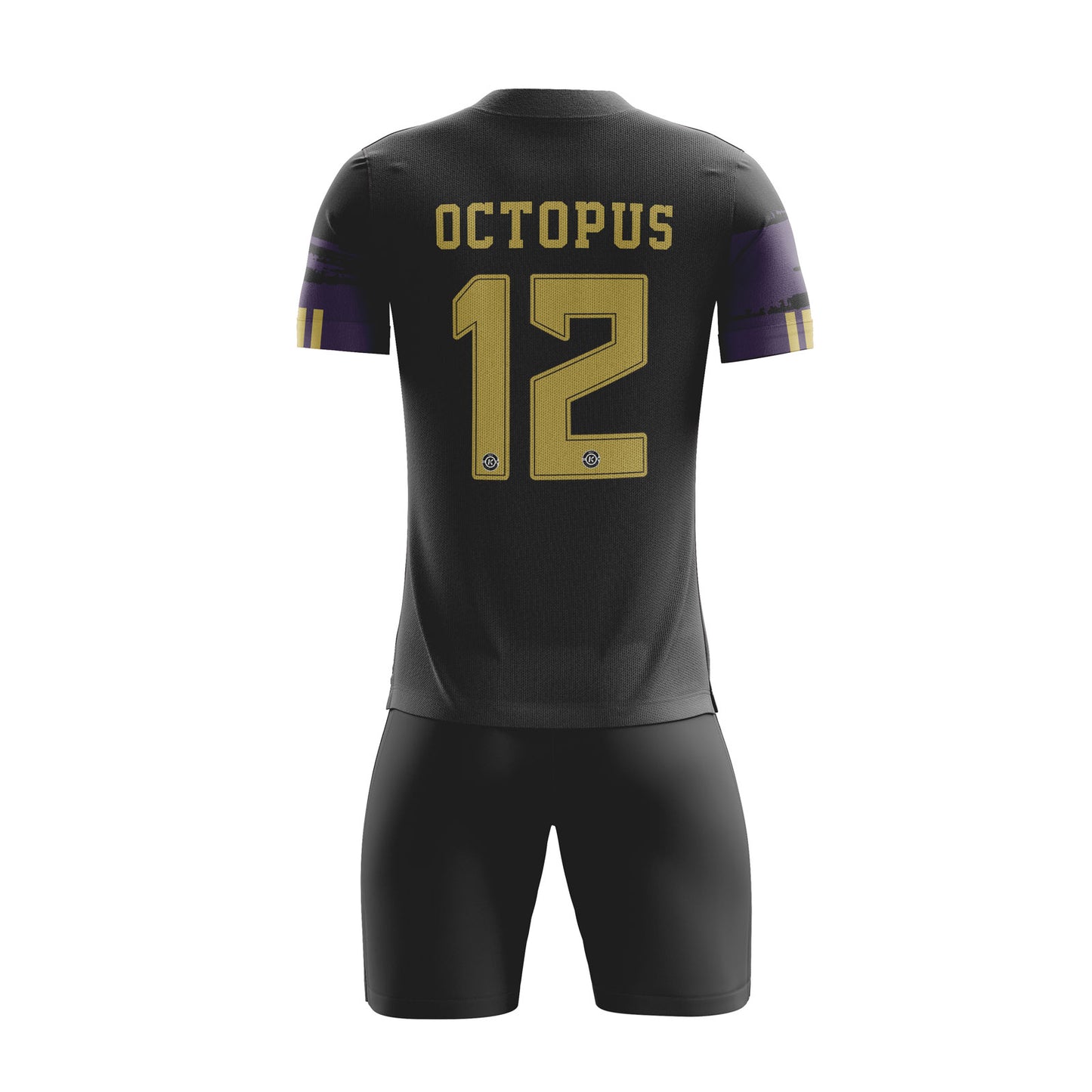 ORKY personalize Name Number Soccer Uniform Men Jersey with Short Gold Wings