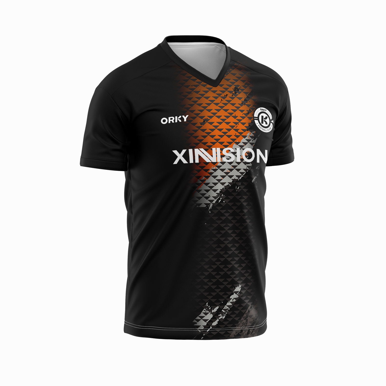 ORKY Men Soccer Shirt with Short Personalize Name Number Team Uniform Mosaic Mountain Main image