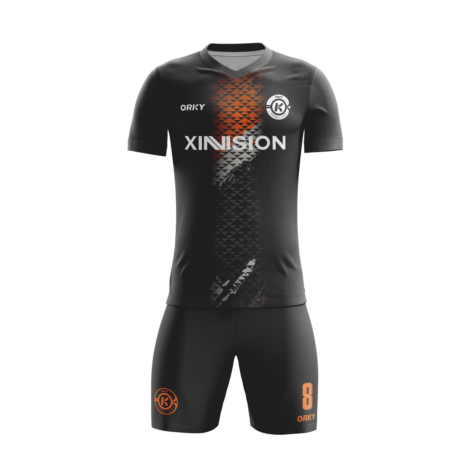 ORKY Men Soccer Shirt with Short Personalize Name Number Team Uniform Mosaic Mountain Secondary image