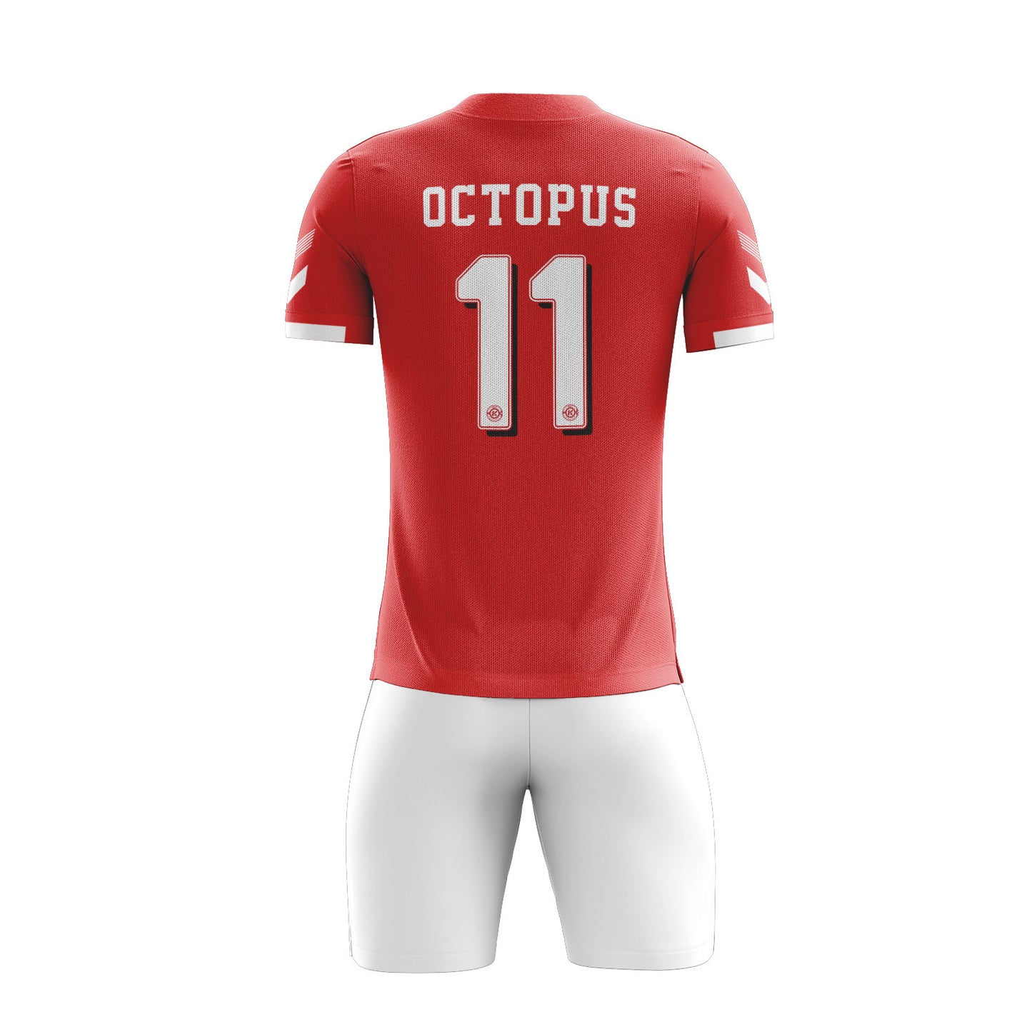 ORKY Kids Soccer Uniform Men Football Shirt with Short Custom Name Number Team Kit Red Cross