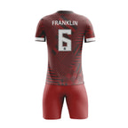 ORKY Men Kids Custom Soccer Uniform, Good Gift for Soccer Fans, Football Team Kit Red Decorate