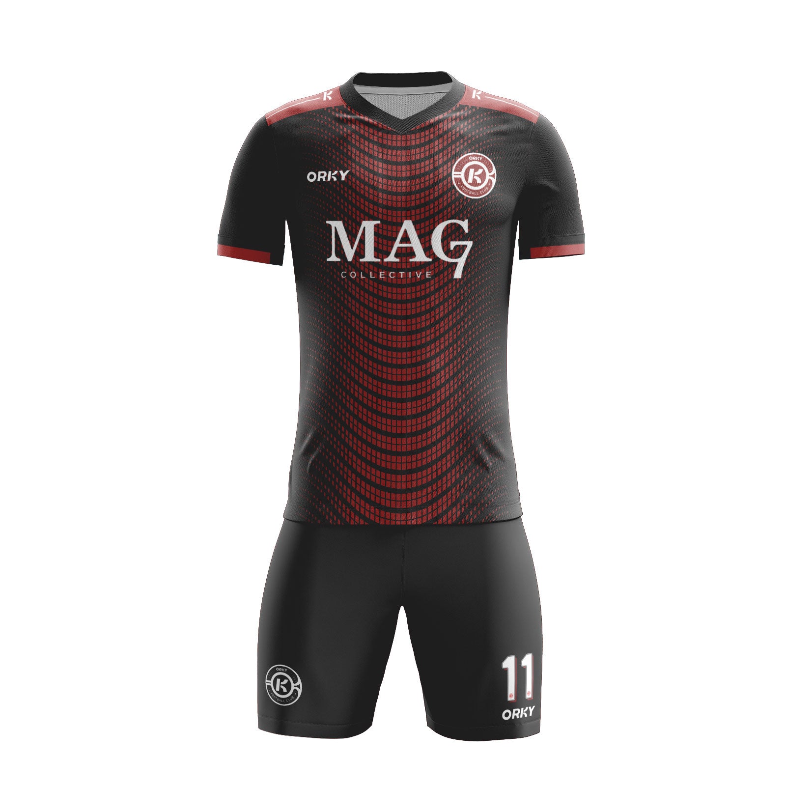 ORKY Personalize Name Soccer Jersey, Good Choice for Fans, Professional Football Uniform Red Stain Secondary image