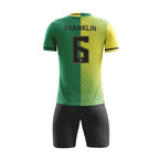 ORKY Personalize Name Soccer Jersey, Good Choice for Fans, Professional Football Uniform Red Stripe Symmetric