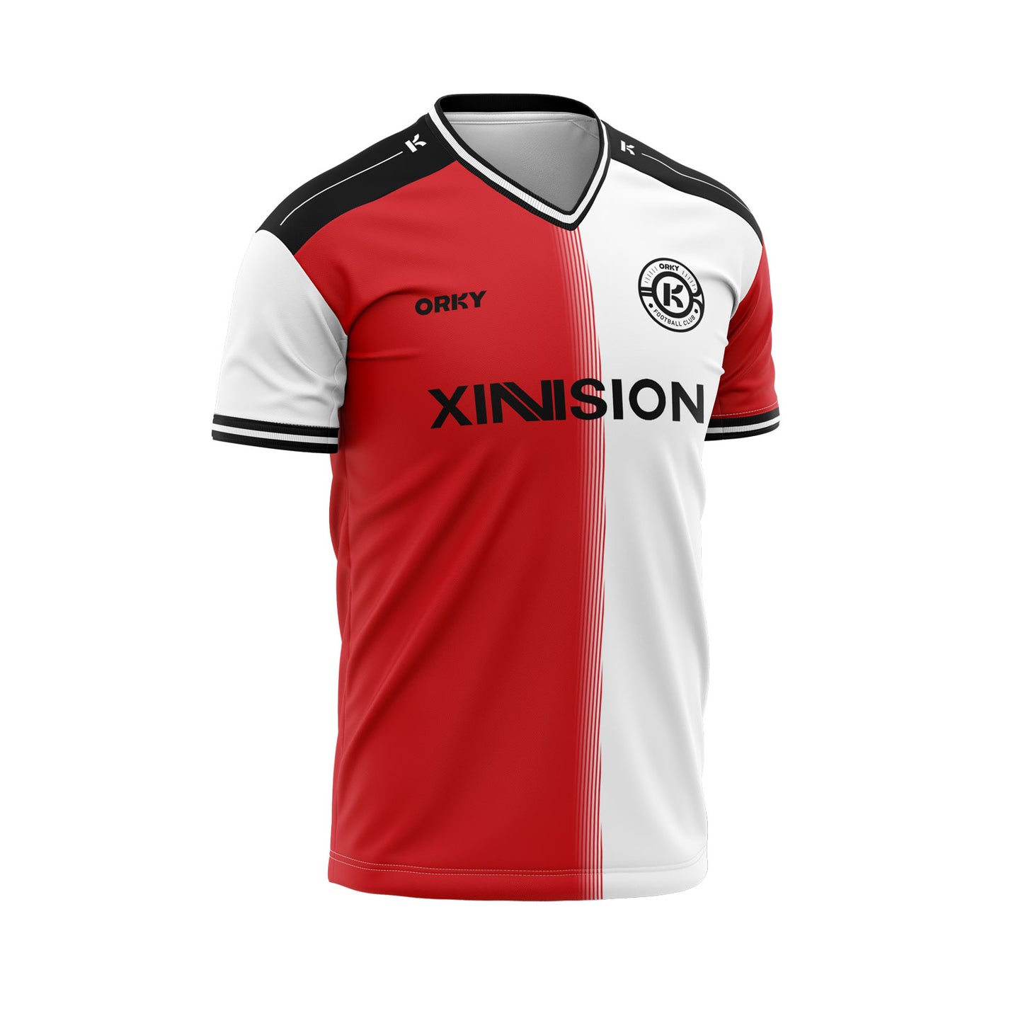 ORKY Personalize Name Soccer Jersey, Good Choice for Fans, Professional Football Uniform Red White Fusion