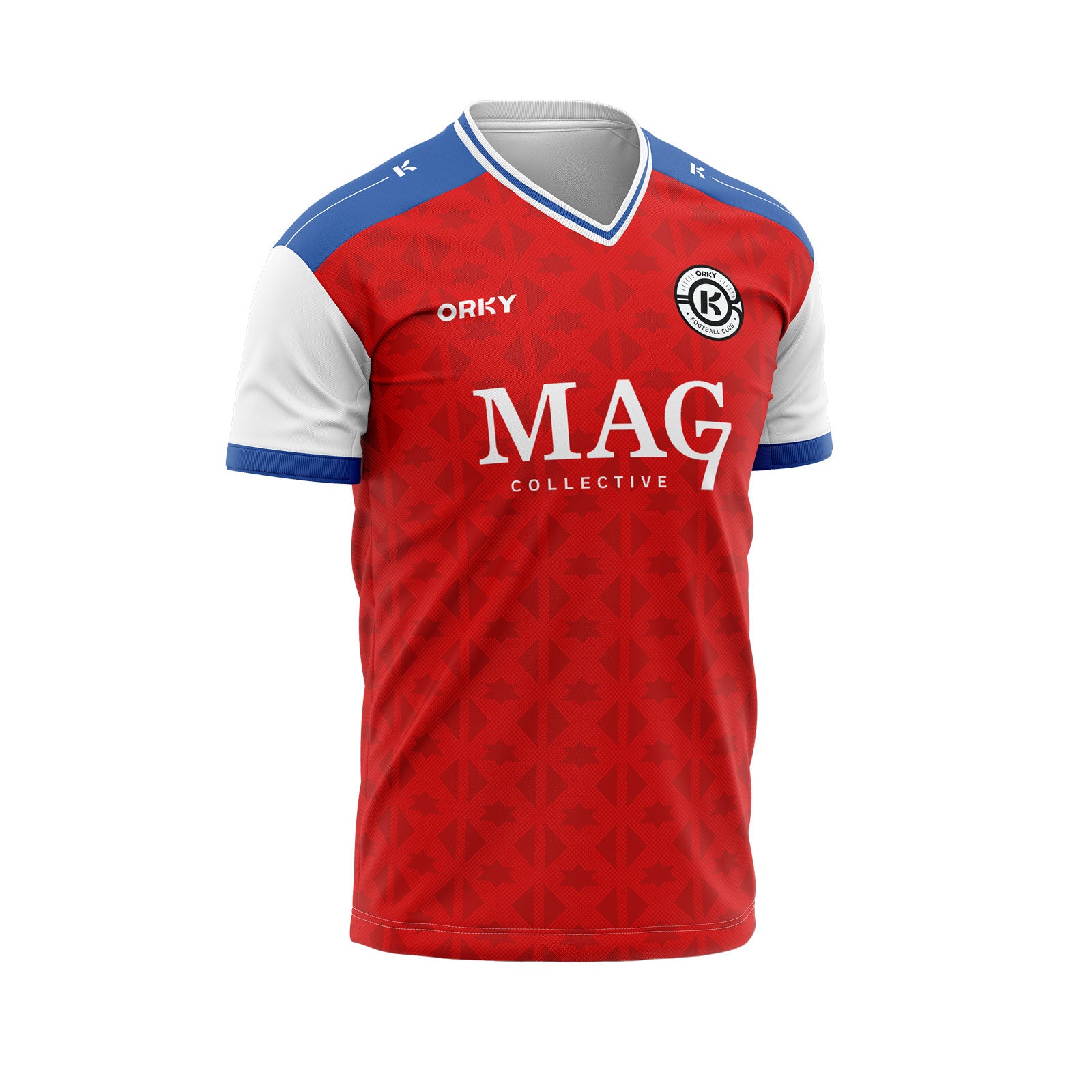 ORKY Men Soccer Jersey with Short Customize Name Number Team Uniform Red Stars Main image