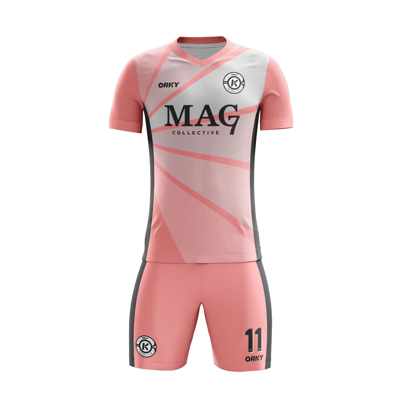 ORKY Men Customize Soccer Jersey with Short Football Team Match Uniform Sunshine Secondary image