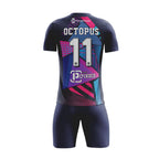 ORKY Customize Soccer Jersey with Short Unique Triangle Blue