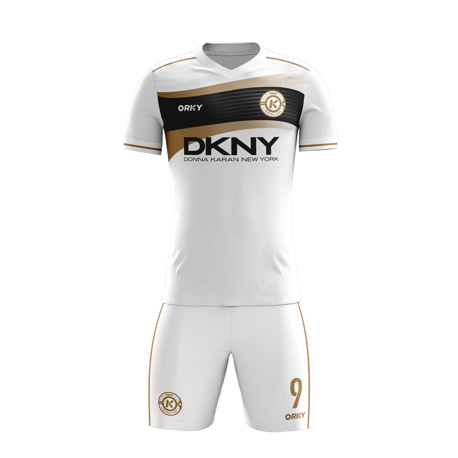 ORKY Customize Soccer Jersey with Short Unique Team Uniform Wave Secondary image