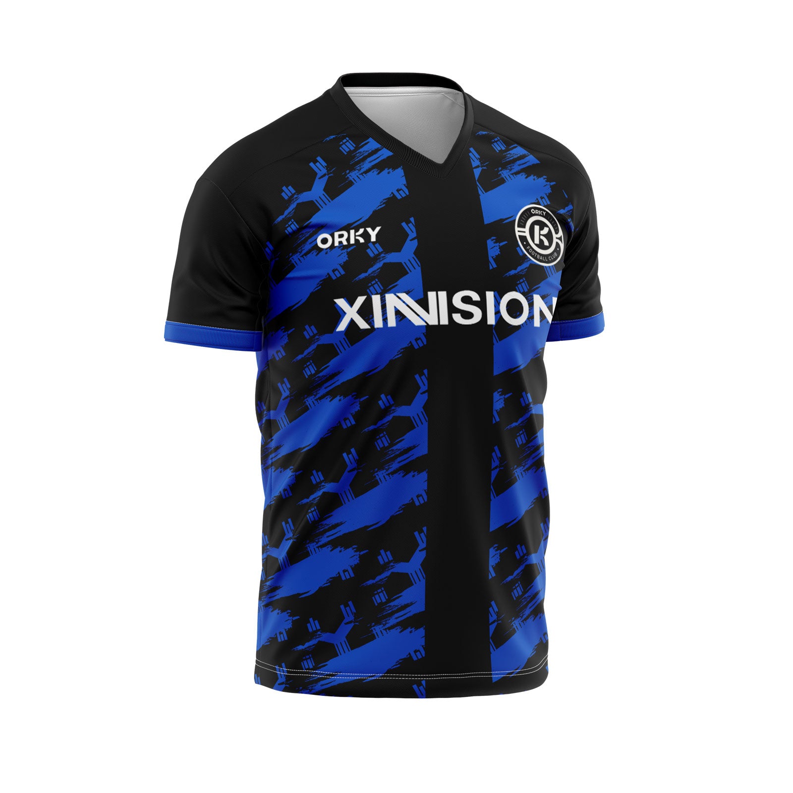 ORKY Men Custom Football Jersey with Short Kids Training Match Full Uniform Black Cloud Main image