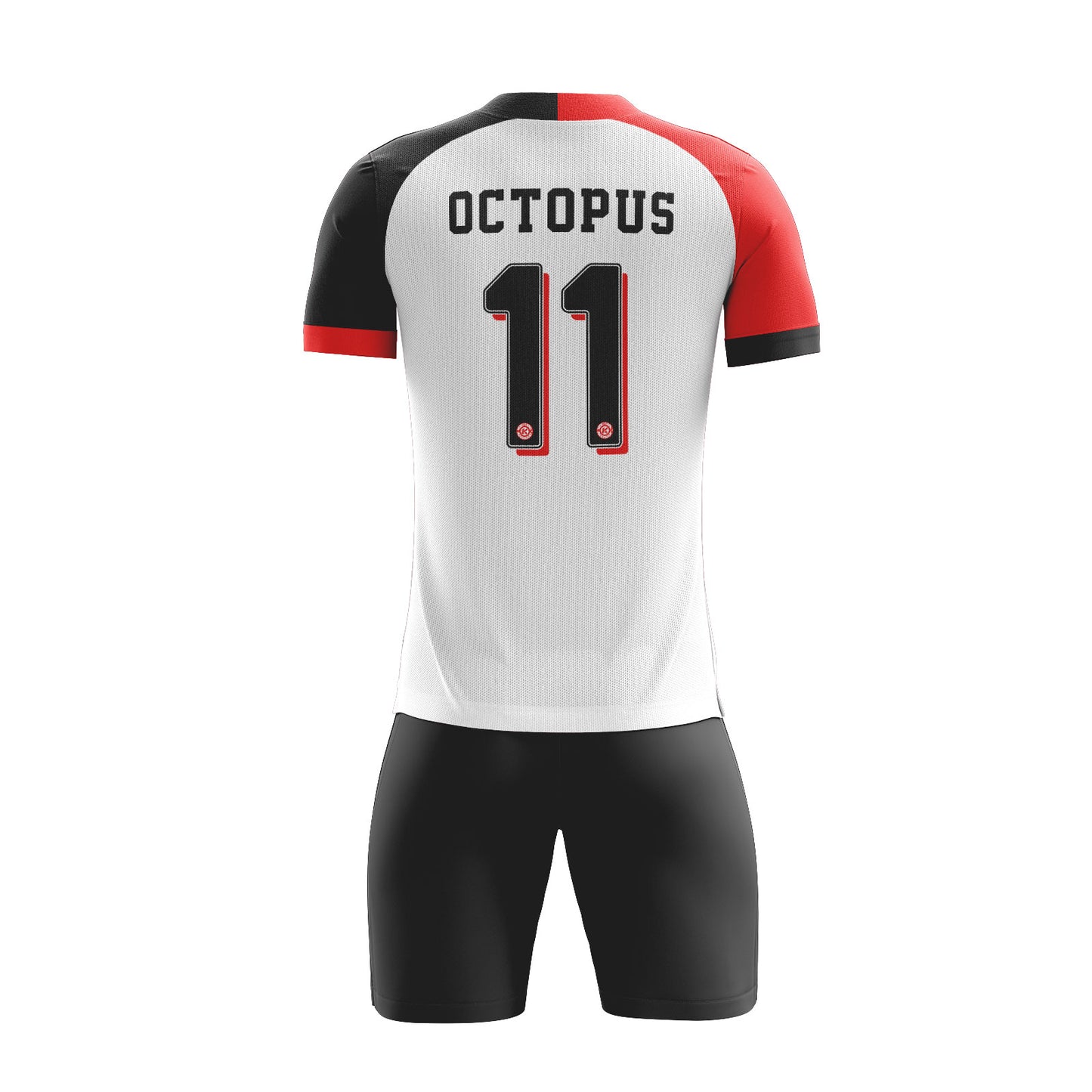 ORKY Customize Soccer Jersey with Short Men Team Uniform Black Red Arrow