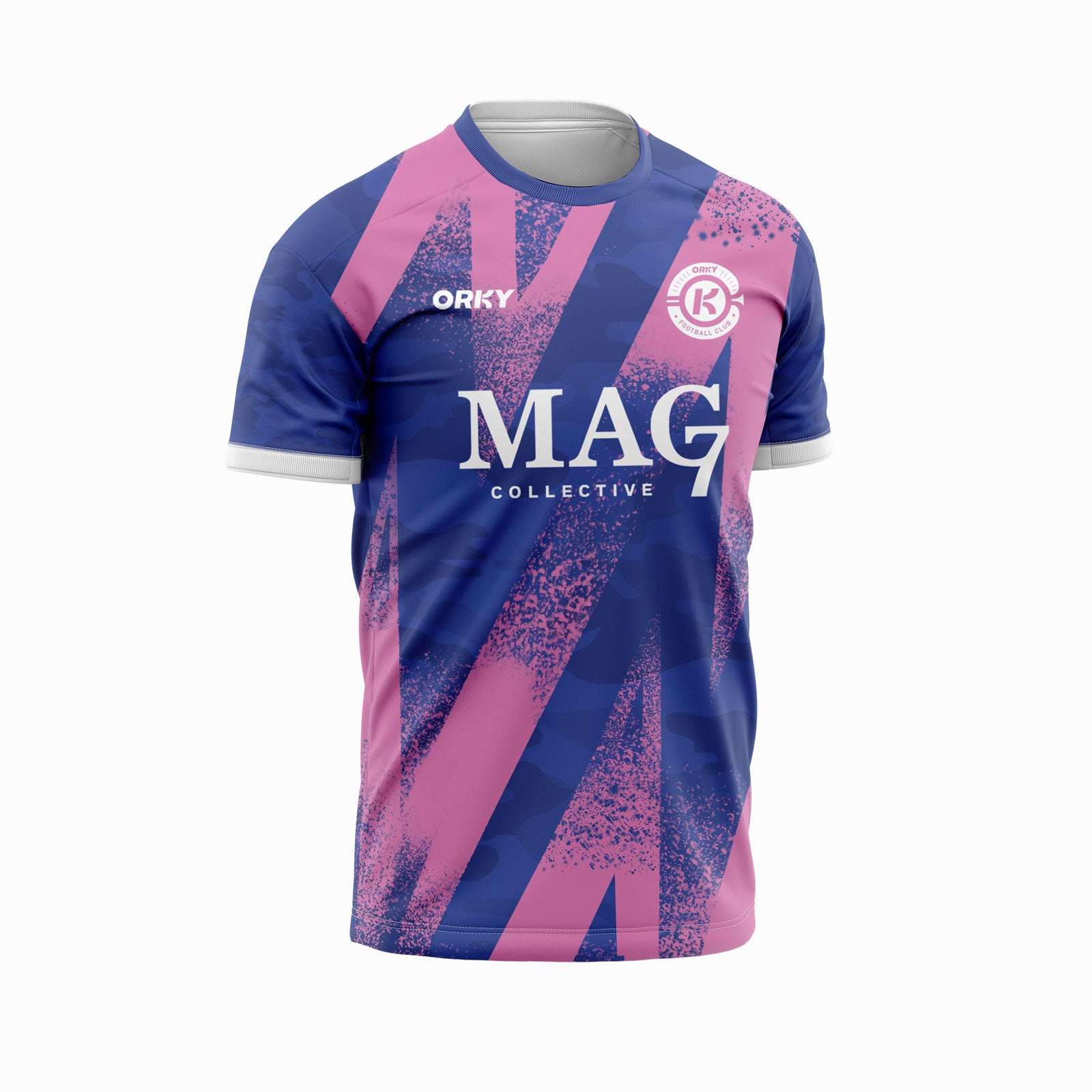 ORKY Customize Soccer Jersey with Short Men Team Uniform Blue Camo Main image