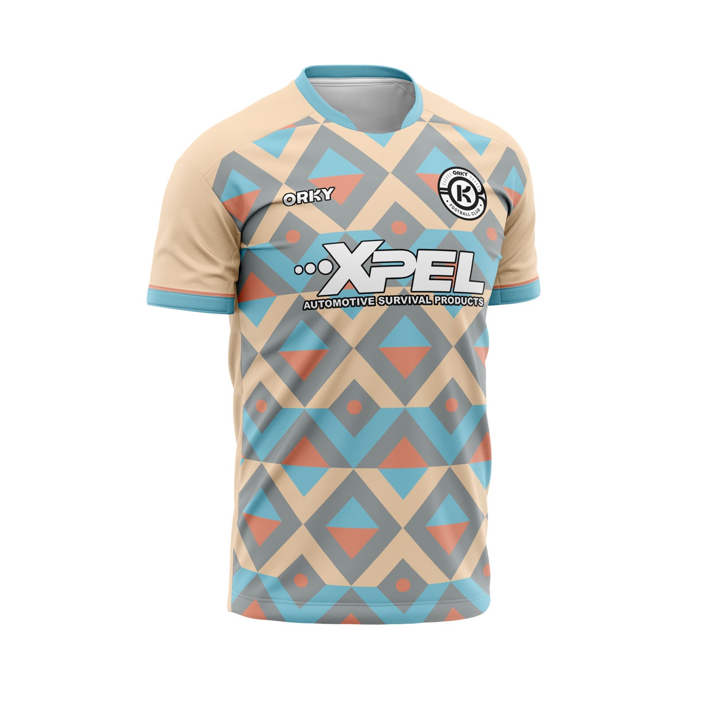 ORKY Boys Soccer Shirt with Short Personalize Name Number Team Uniform Colorful Block