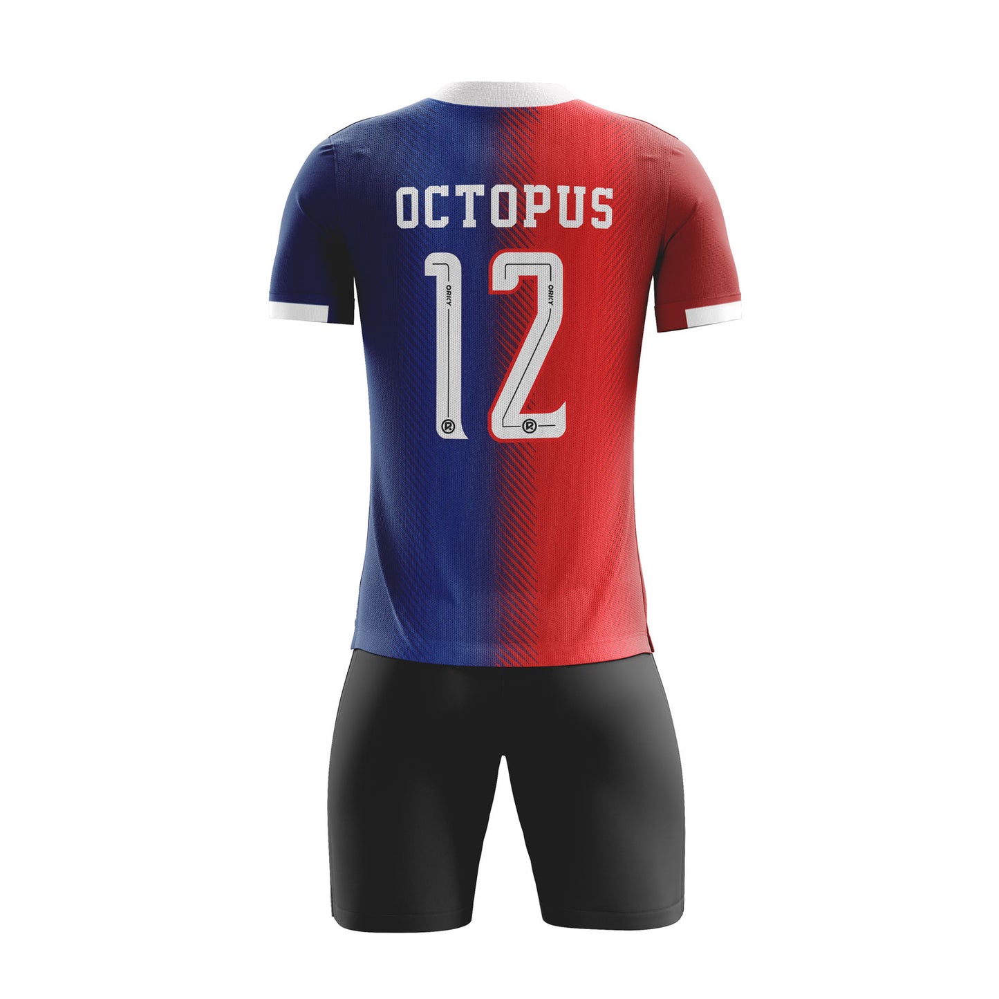 ORKY Personalize Name Number Soccer Jersey with Short Red Blue Army