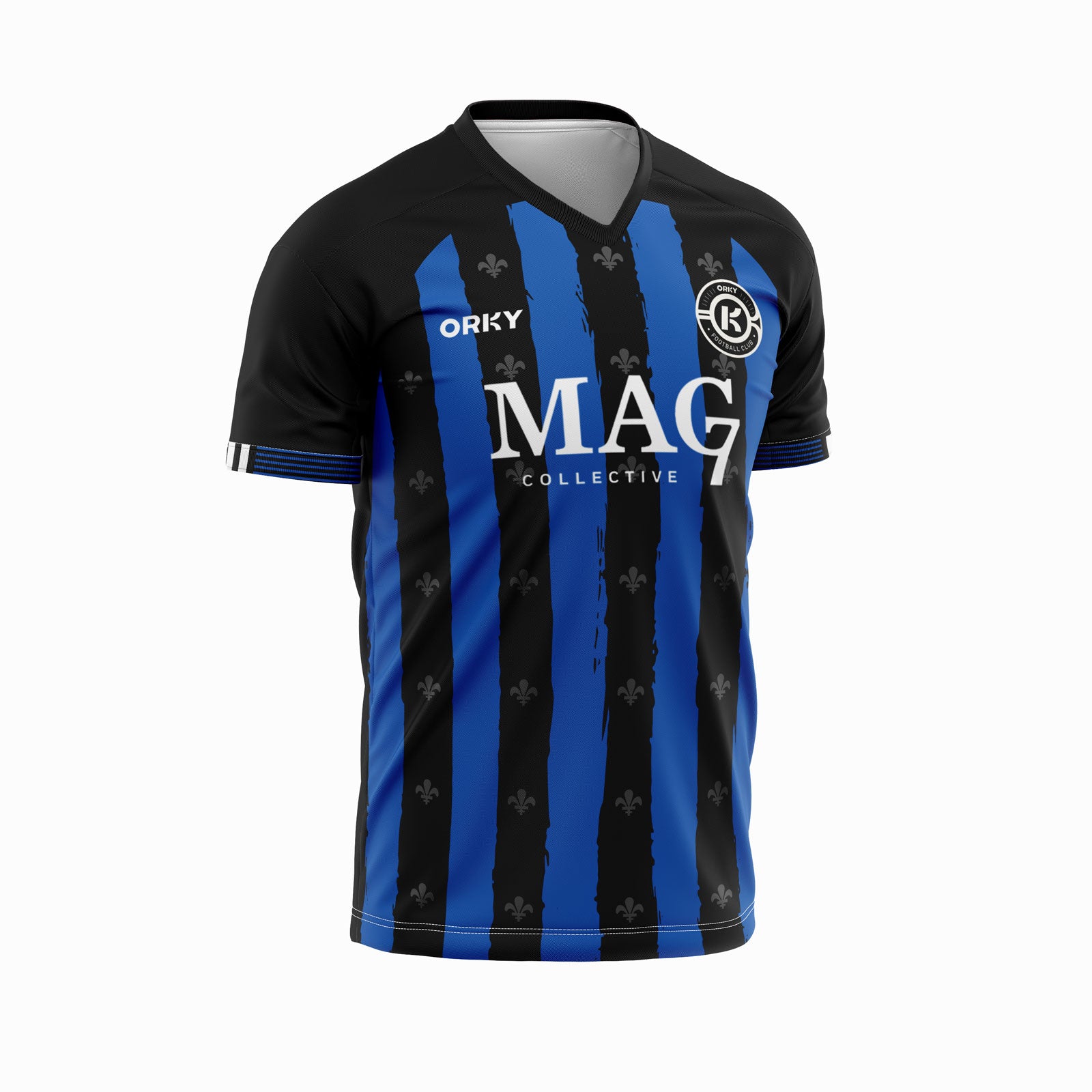 ORKY Men Soccer Shirt with Short Personalize Name Number Team Uniform Milan Main image