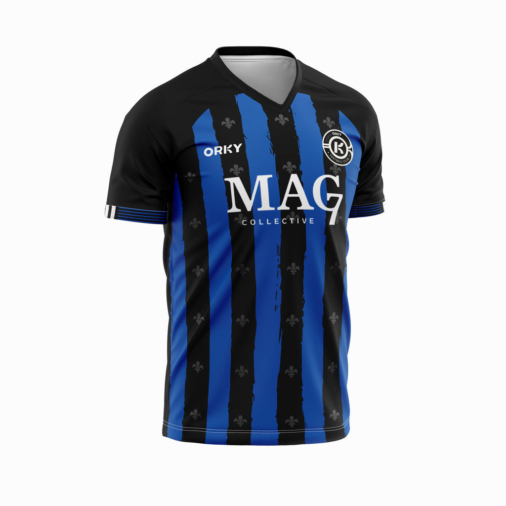 ORKY Men Soccer Shirt with Short Personalize Name Number Team Uniform Milan