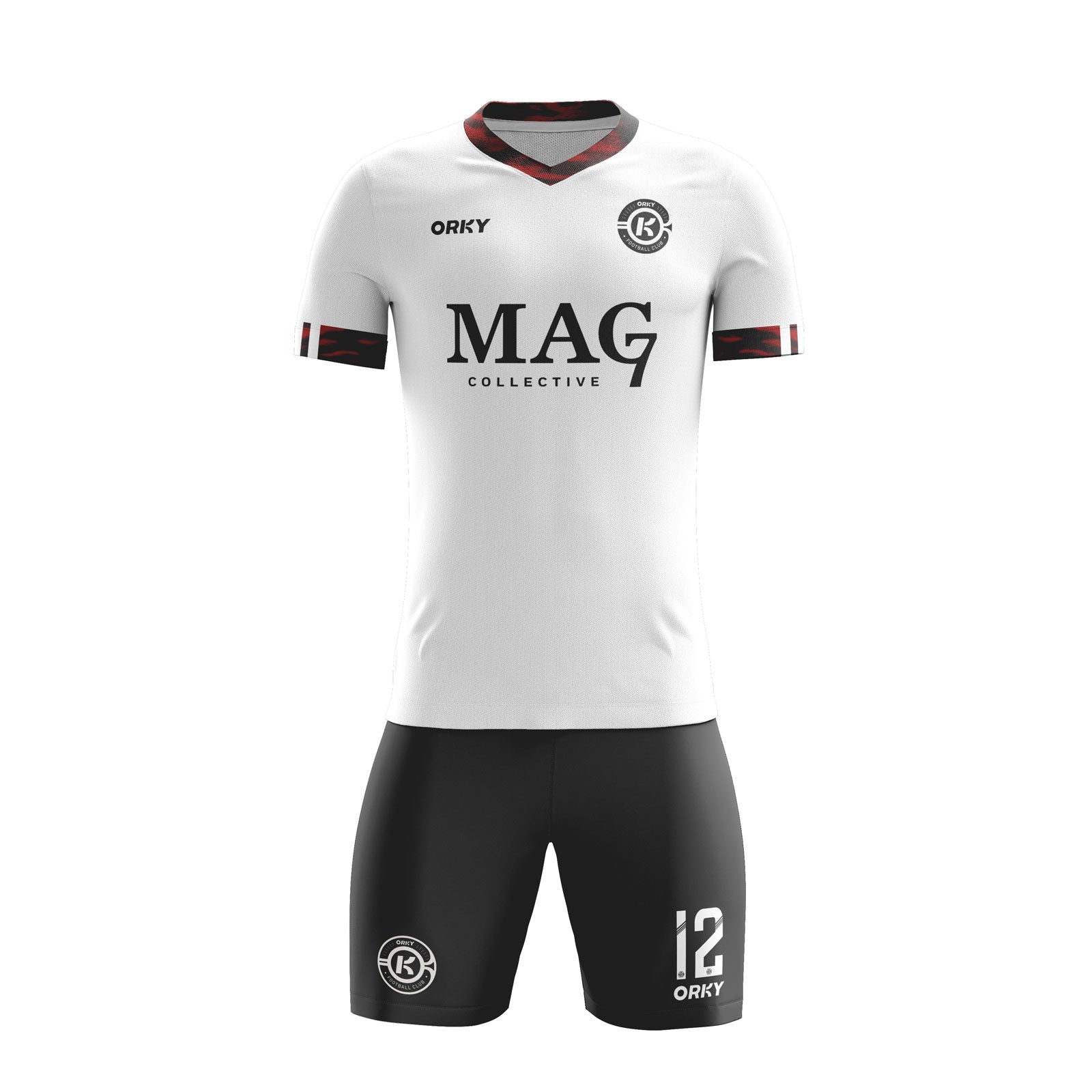 ORKY Men Custom Football Jersey with Short Kids Training Match Full Uniform Oreo Secondary image