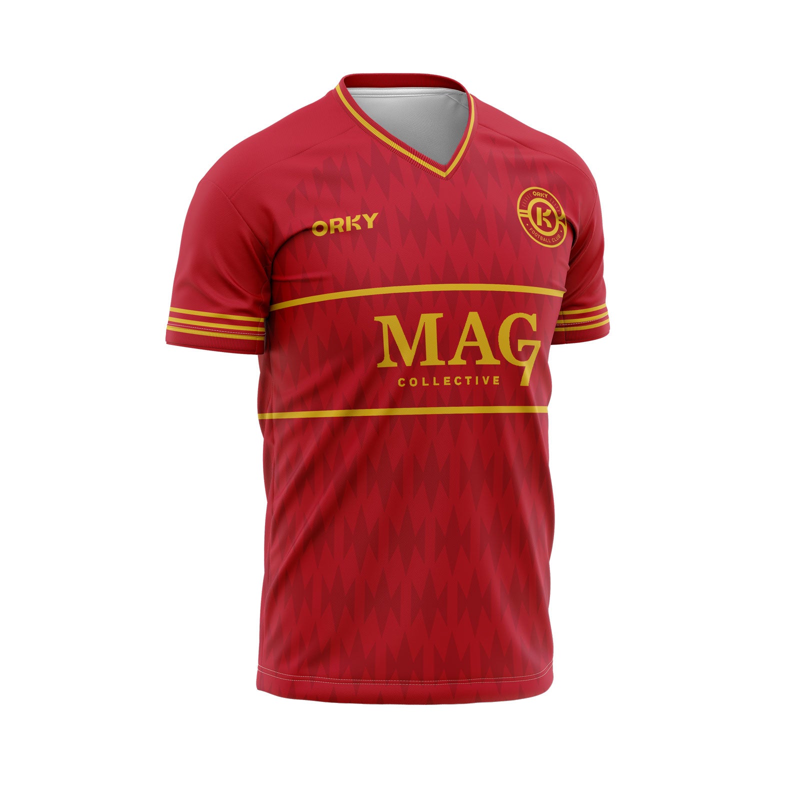 ORKY Men Kids Custom Soccer Uniform, Good Gift for Soccer Fans, Football Team Kit Red Crown Main image