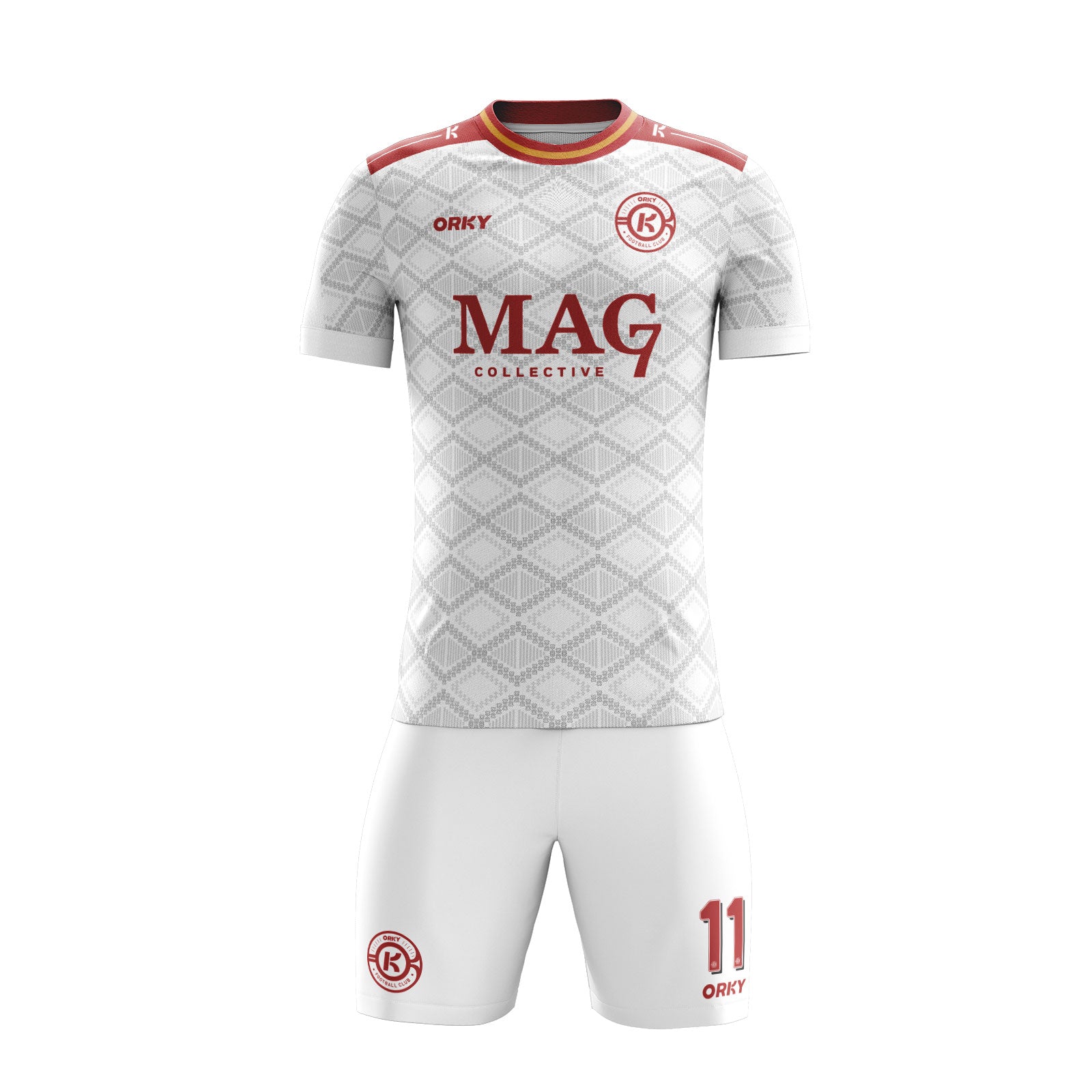 ORKY Men Custom Football Jersey with Short Kids Training Match Full Uniform Shoal of Fish Secondary image