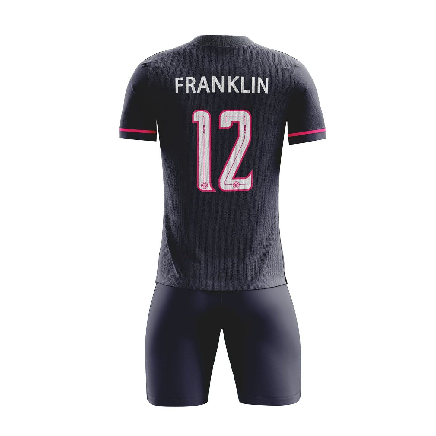 ORKY Men Soccer Jersey with Short Customize Name Number Training Uniform Tangram Blue