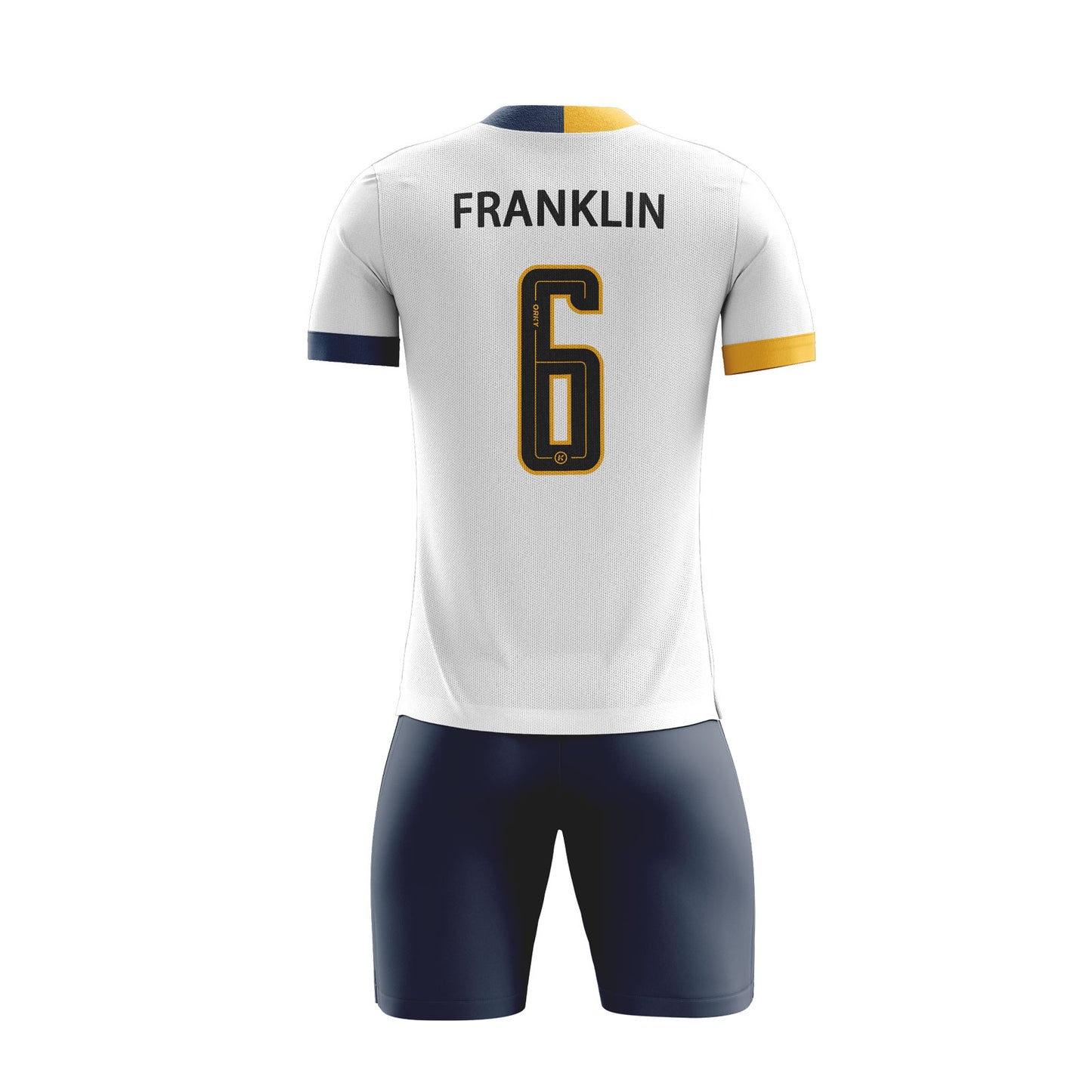 ORKY Soccer Jerseys Comfortable Yellow Lightning Customized Name Number On Back