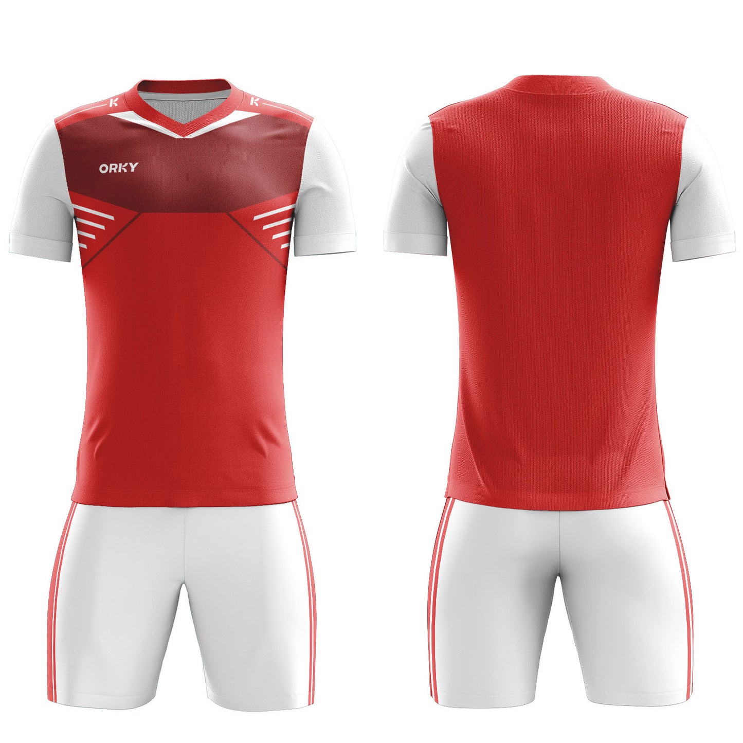 ORKY Customize Soccer Jersey with Short Unique Armour Red